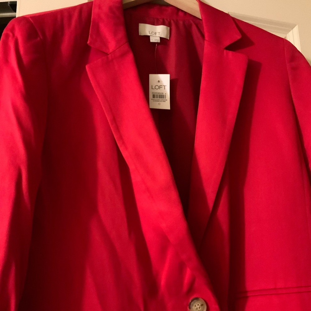 loft blazer red blazer